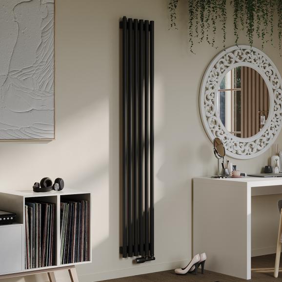 Радиатор GUARDO TORRE 3D высотой 1800 мм черный матовый