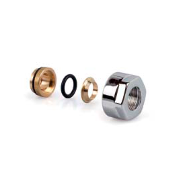 Фитинг SR Rubinetterie для медной трубы 15х3/4"E, цвет хром