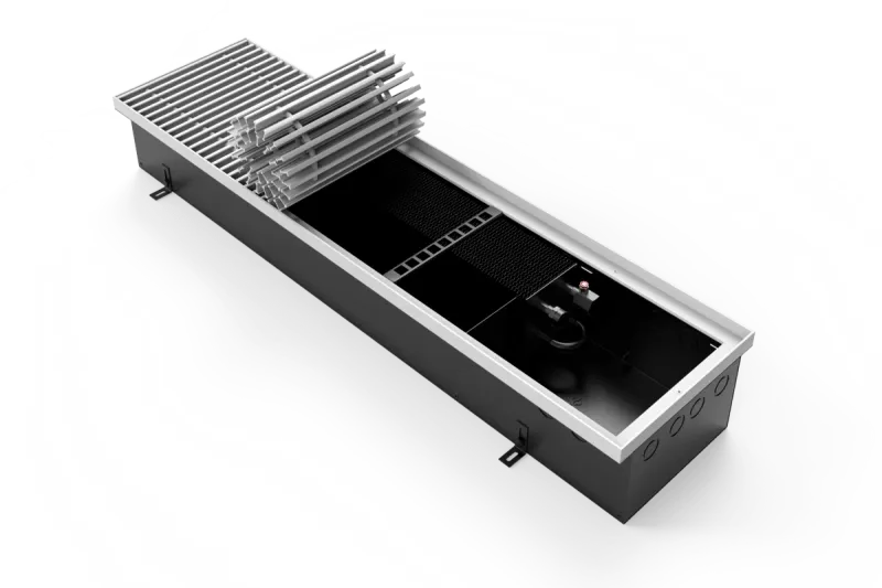 Конвектор Vitron с естественной конвекцией без вентилятора (глубина 140 мм, ширина 260 мм, длина 600 мм) c декоративной L-рамкой и решеткой