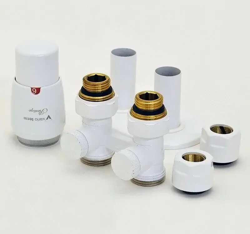 Комплект проходной "All In One" VARIO TERM Premium Eleganckie с термоголовкой Prestige (белый) PEX