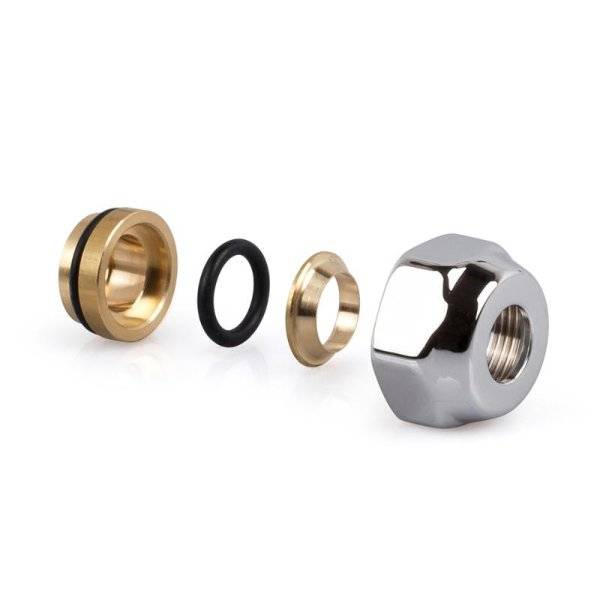 Фитинг SR Rubinetterie для медной трубы, _18 x 24/19, цвет хром