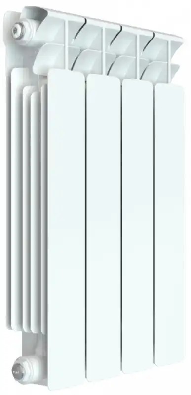 Биметаллический радиатор RIFAR BASE B500-4 сек. подключение боковое, цвет:  белый (глянцевый)