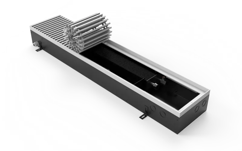 Конвектор Vitron c принудительной конвекцией c вентилятором 24В (глубина 110 мм, ширина 200 мм, длина 700 мм) c декоративной L-рамкой и решеткой
