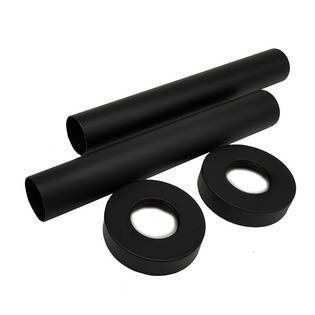 Комплект декоративных трубок SR Rubinetterie L160 x _18-20-1/2”, цвет чёрный матовый