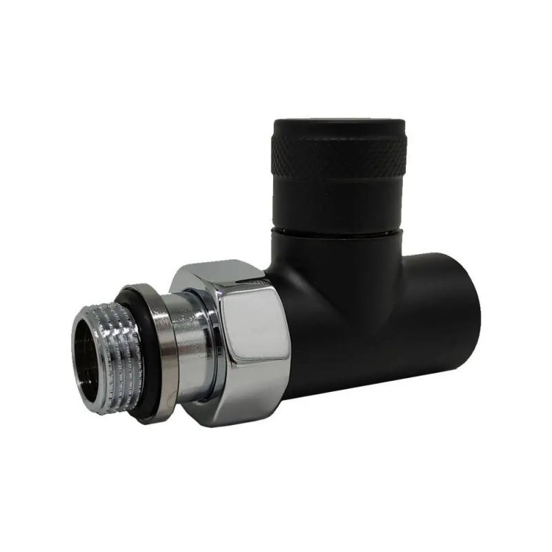 Запорный клапан прямой SR Rubinetterie Tondera 1/2", чёрный матовый