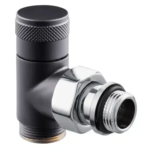 Угловой запорный вентиль SR Rubinetterie Tondera 1/2"х3/4" E, цвет черный