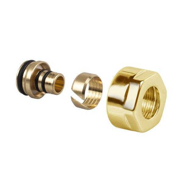 Фитинг SR Rubinetterie для многослойной трубы, _ 11,5/12-16 x 24/19, цвет золото