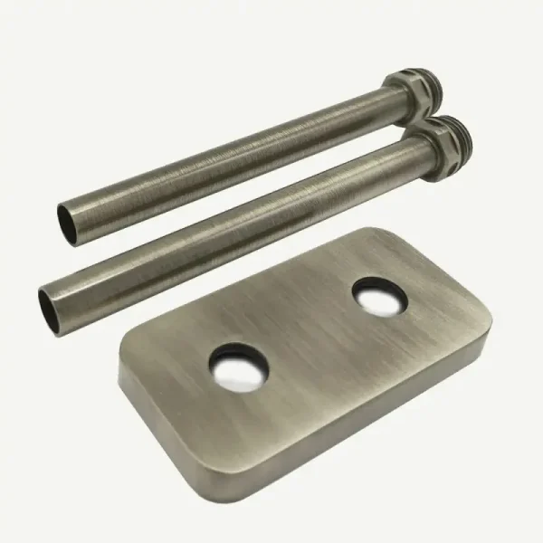 Комплект декоративных трубок SR Rubinetterie с резьбой (50 мм) 15х1/2х L 152, цвет никель матовый