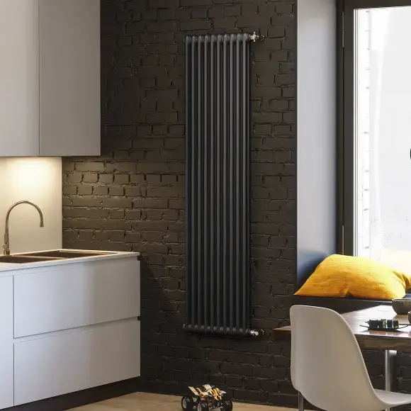 Радиатор GUARDO PILON 1800 мм высотой черный матовый