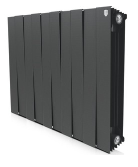 Радиатор биметаллический Royal Thermo PianoForte Noir Sable 500 мм, 10 секций, черный