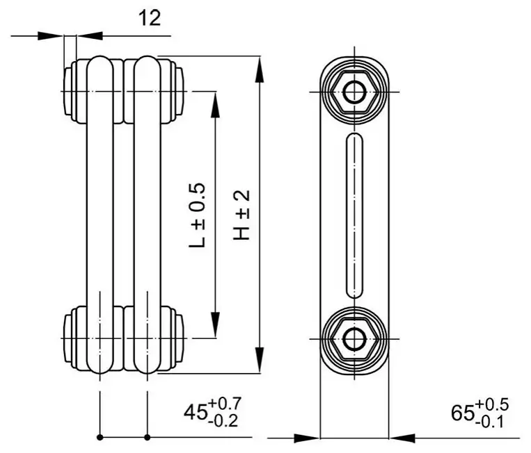 Стальной трубчатый радиатор IRSAP TESI/2 1800 EL4 CL,01 T26