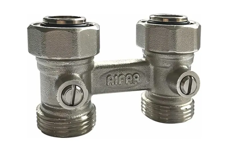 Узел нижней подводки RIFAR двойной прямой евроконус G 3/4" в блистере R.Ad.H01