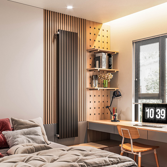 Стальной вертикальный радиатор отопления Warmmet Cube V высотой 1250 мм