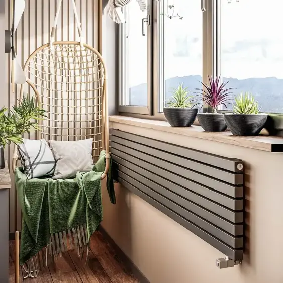 Стальной горизонтальный радиатор отопления Warmmet Cube H высотой 290 мм