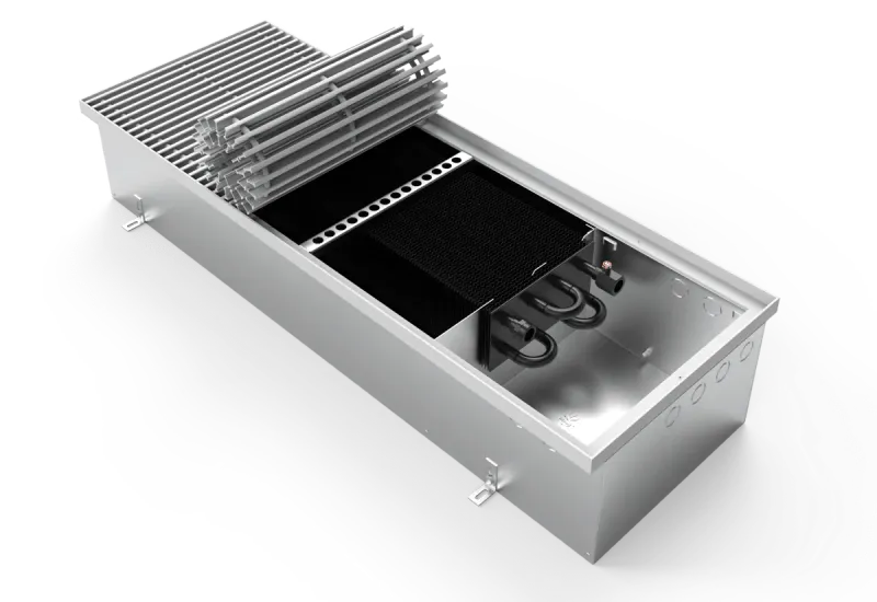 Конвектор Vitron с естественной конвекцией без вентилятора (глубина 200 мм, ширина 360 мм, длина 600 мм) c декоративной L-рамкой и решеткой