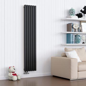 Радиатор GUARDO RETTA 6P 1800 мм высотой черный матовый