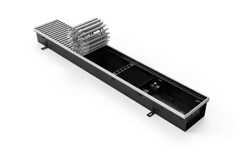 Конвектор Vitron с естественной конвекцией без вентилятора (глубина 90 мм, ширина 160 мм, длина 600 мм) c декоративной J-окантовкой и решеткой