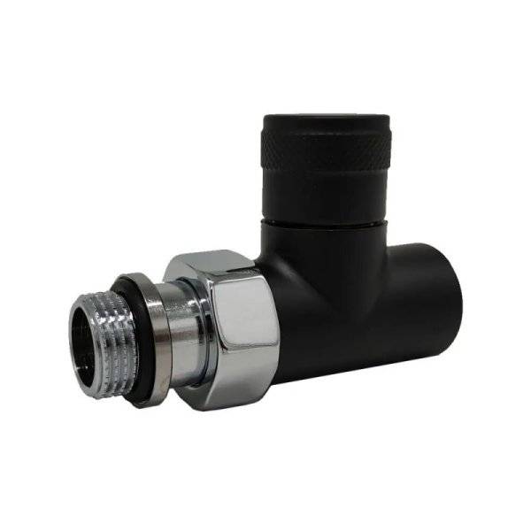 Запорный клапан прямой SR Rubinetterie Tondera 1/2", чёрный матовый