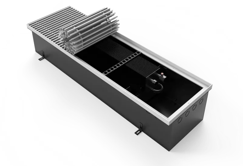 Конвектор Vitron с естественной конвекцией без вентилятора (глубина 200 мм, ширина 300 мм, длина 600 мм) c декоративной L-рамкой и решеткой