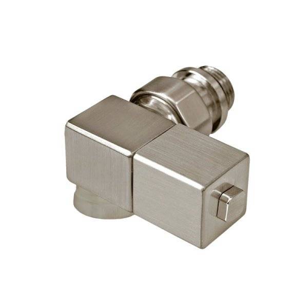 Вентиль вертикального подключения SR Rubinetterie левый, серия Esedra 1/2", цвет никель матовый