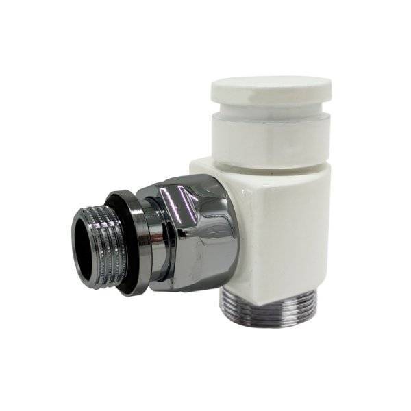 Угловой запорный клапан SR Rubinetterie Prestige & Minimal 1/2" x 24/19, белый