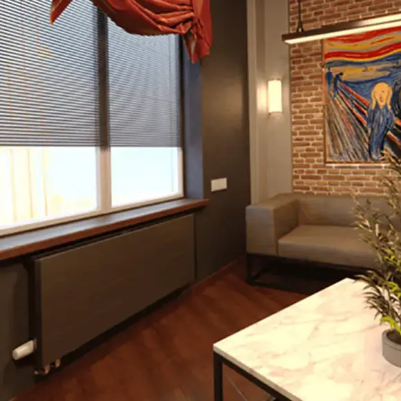 Водяной настенный конвектор с естественной конвекцией Vitron ВКС.300.75