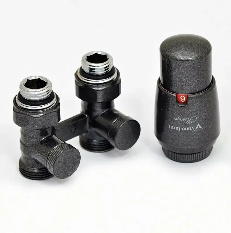 Комплект проходной VARIO TERM Premium Eleganckie с термоголовкой Prestige 3/4 Евроконус (графит металлический)