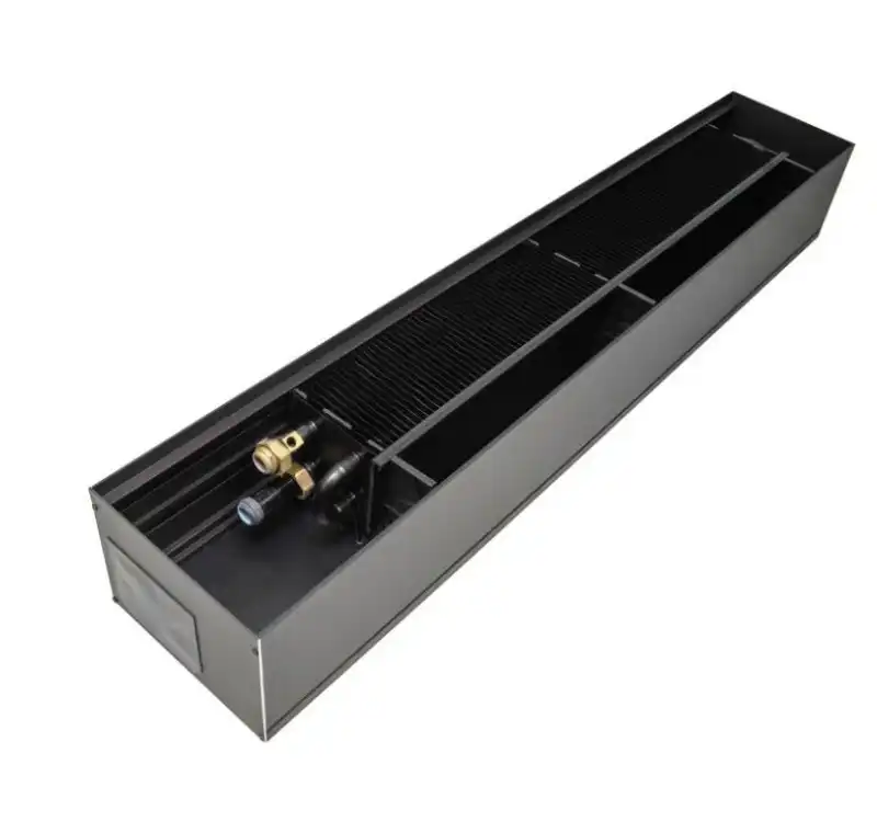 Конвектор внутрипольный водяной Mohlenhoff WSKP 180-140-1000 DR AL-r без вентилятора с рулонной решеткой из анодированного алюминия натурального цвета